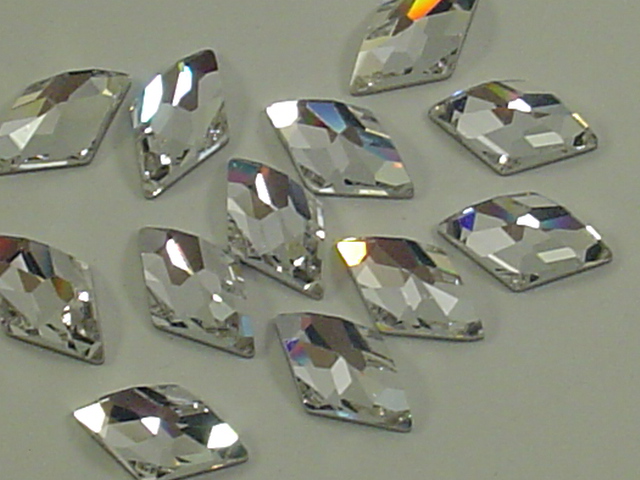 6 Pcs RHOMBUS 10X6mm CRYSTAL FLATBACK European Rhinestones